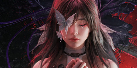 once human multiplayer survival game butterfly girl banner