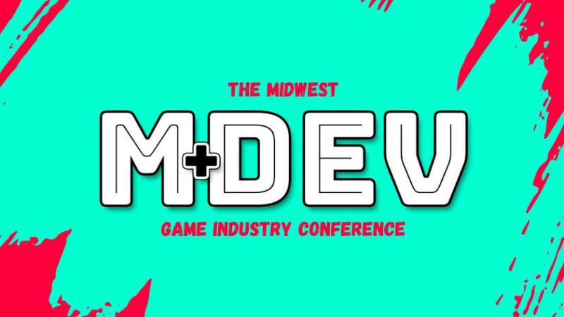 MDEV 2024 banner, primarily in blue-green and red.
